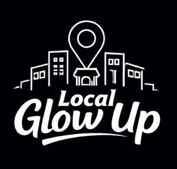 Local Glow Up Outline Logo